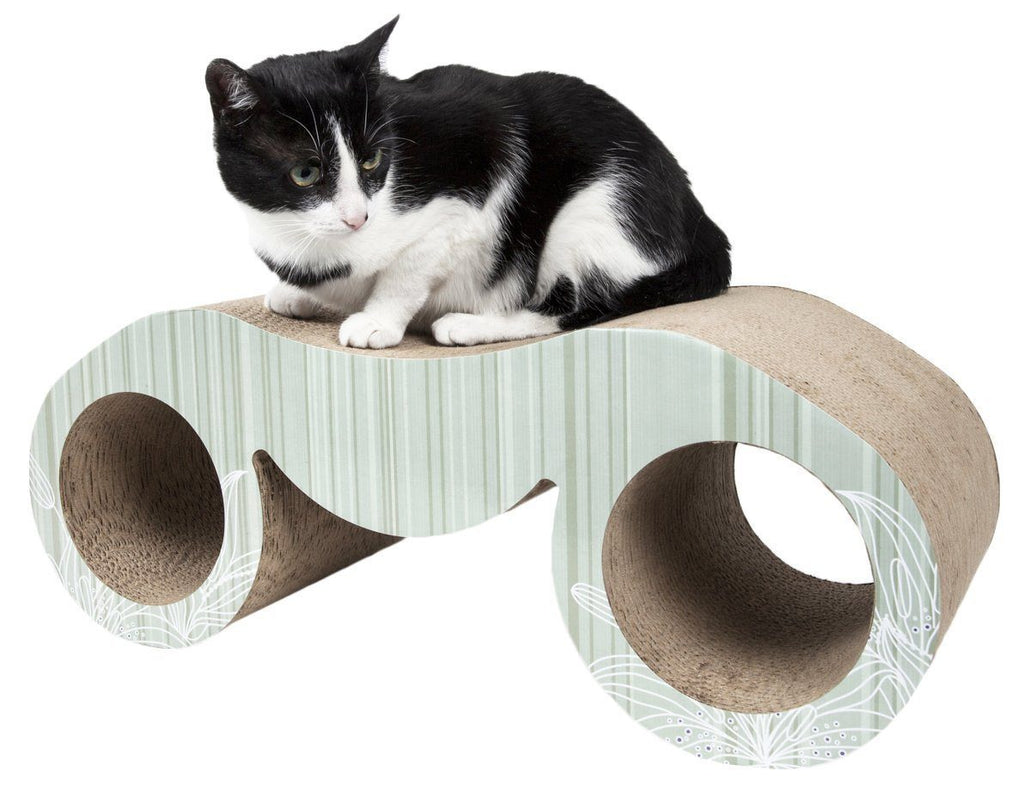 Modern Cat Scratcher Lounger with Recycled Cardboard, Large