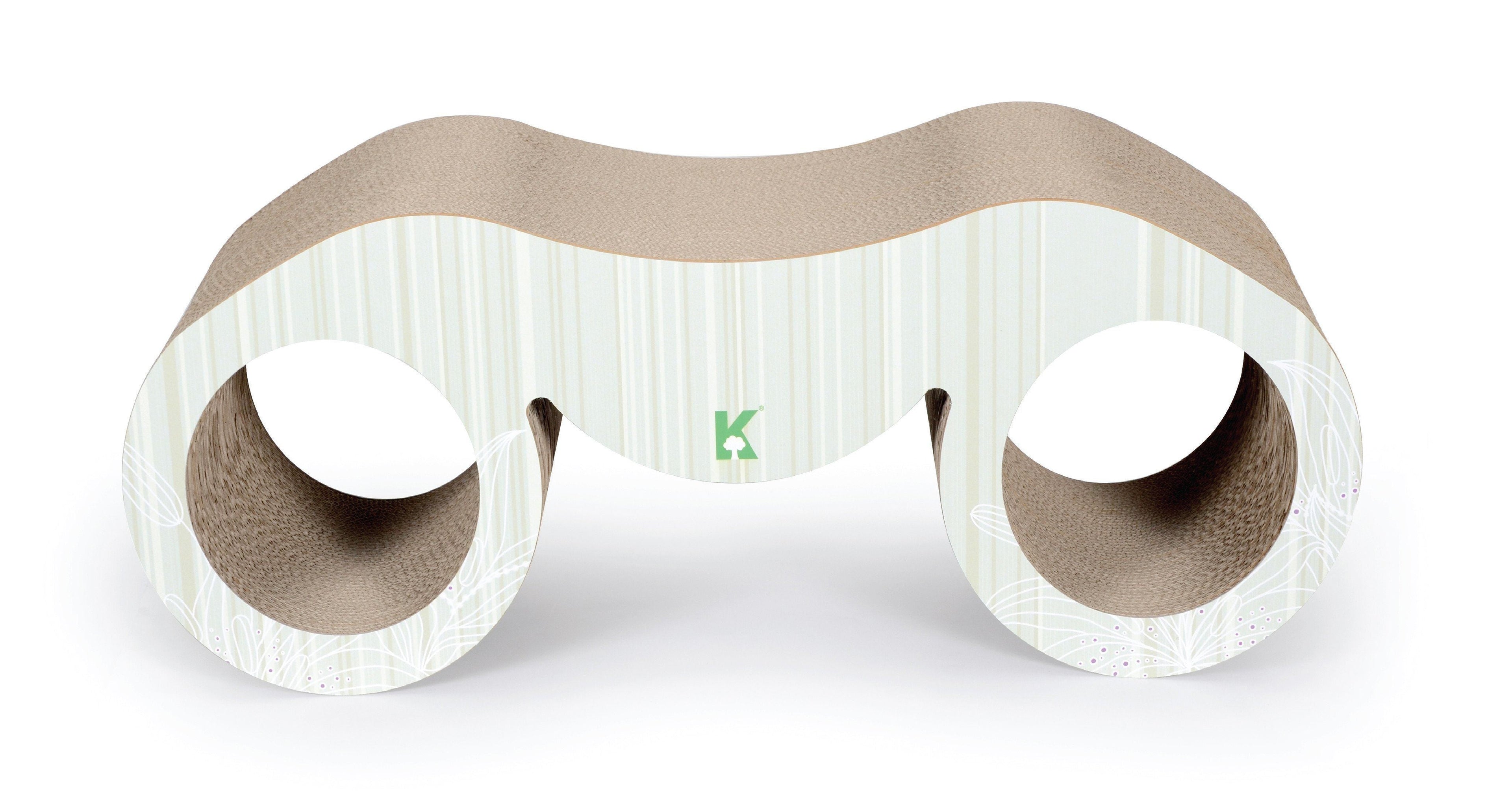 Modern Cat Scratcher Lounger with Recycled Cardboard, Large