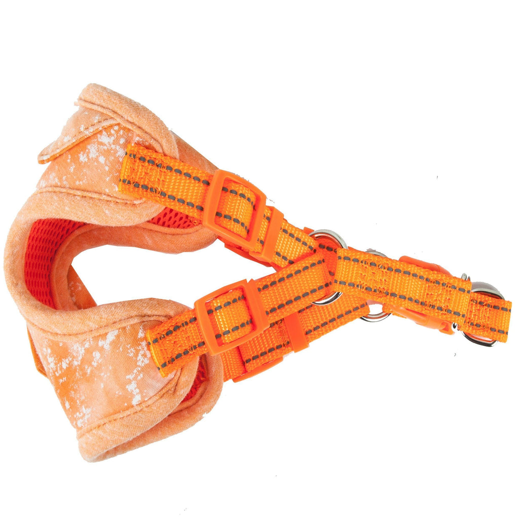 Pet Life ®  'Bonatied' Mesh Reversed Adjustable Fashion Dog Harness W/ Designer Neck Tie