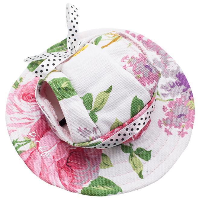 Botanic Bark Floral UV Protectant Brimmed Dog Hat