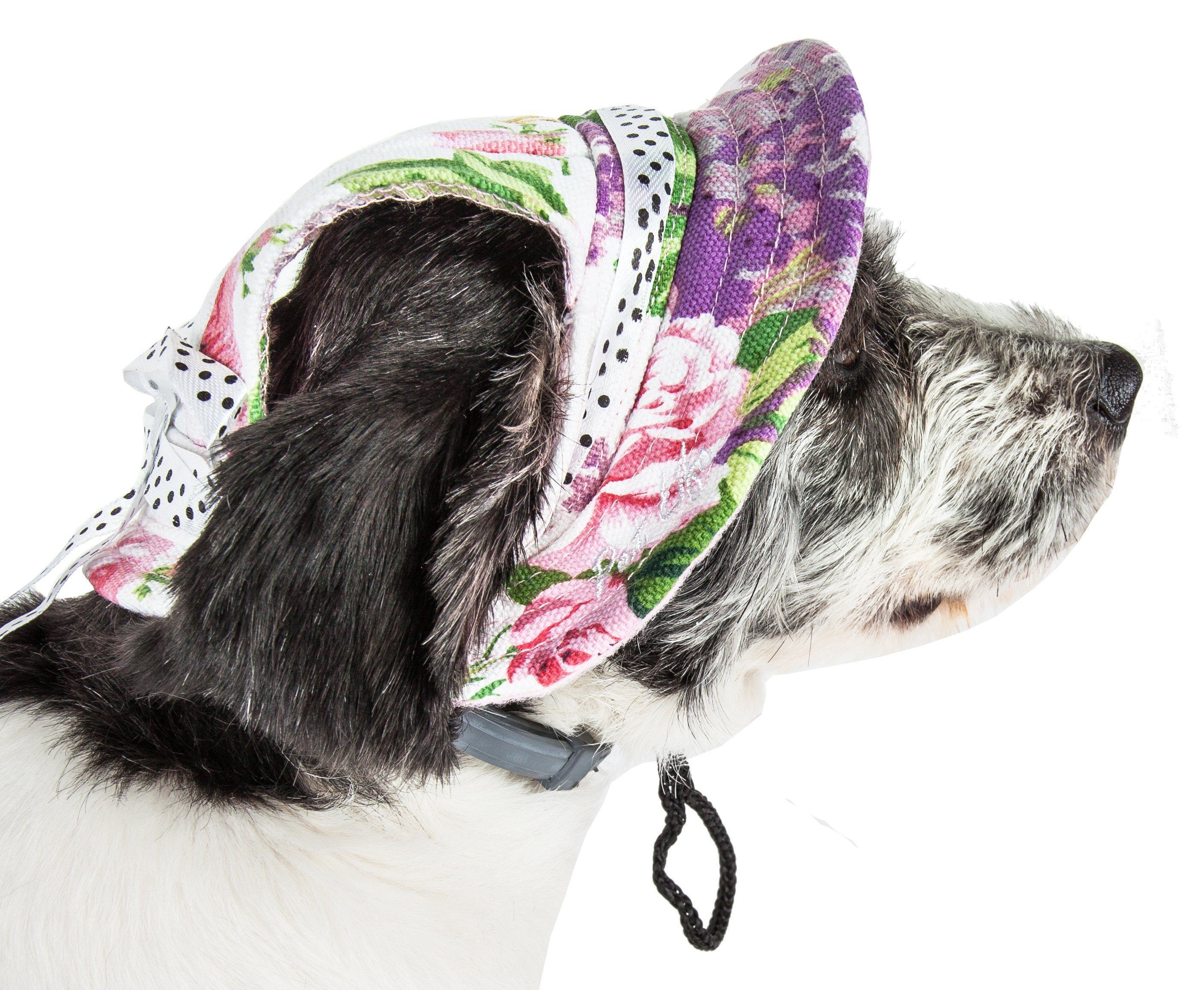 Botanic Bark Floral UV Protectant Brimmed Dog Hat
