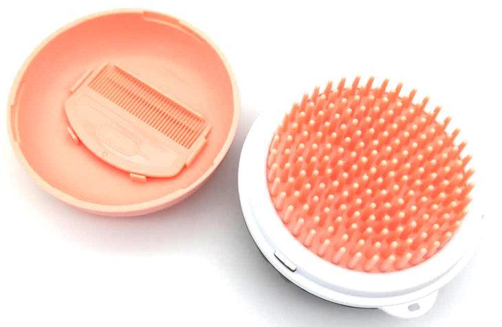 Pet Life ® 'Bravel' 3-in-1 Travel Pocketed Dual Grooming Brush and Pet Comb