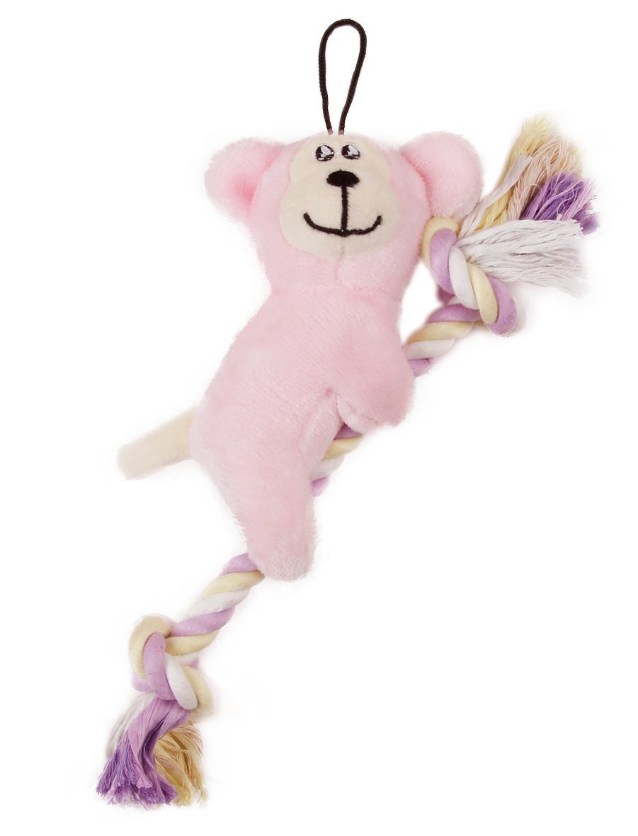 Broom-Lick Plush & Jute Rope Squeaking Toy for Puppies and Kittens