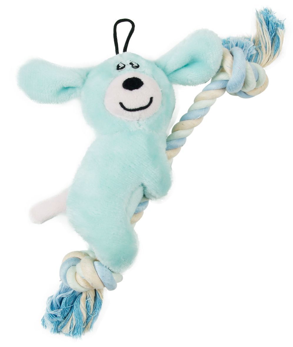 Broom-Lick Plush & Jute Rope Squeaking Toy for Puppies and Kittens