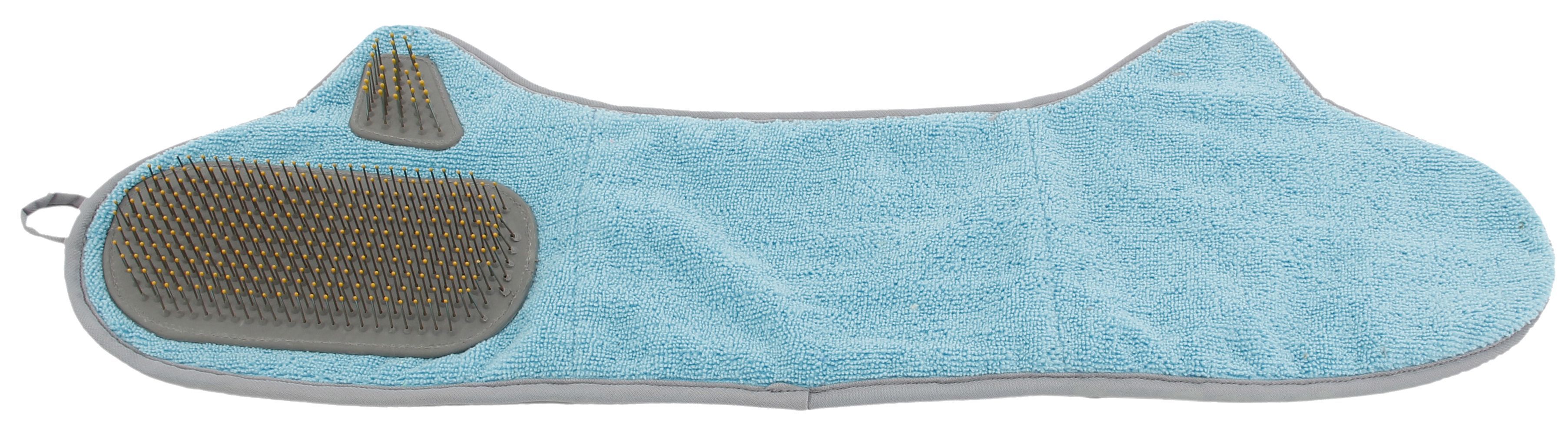 2-in-1 Microfiber Grooming Towel and Brush for Cats & Dogs