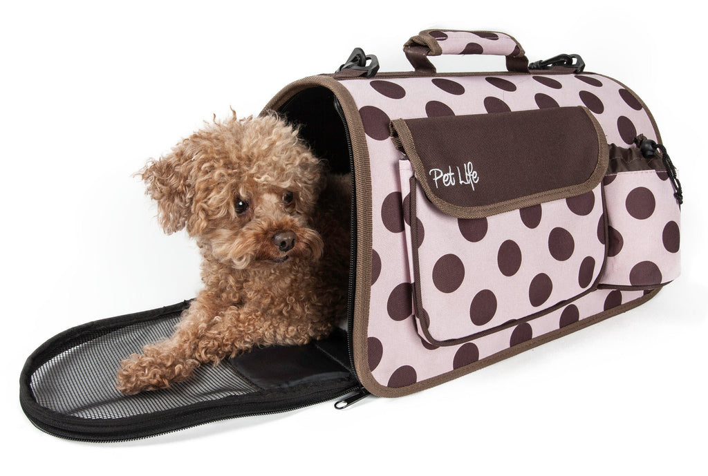 Folding Zippered Pet Carrier with Washable Sherpa Pad