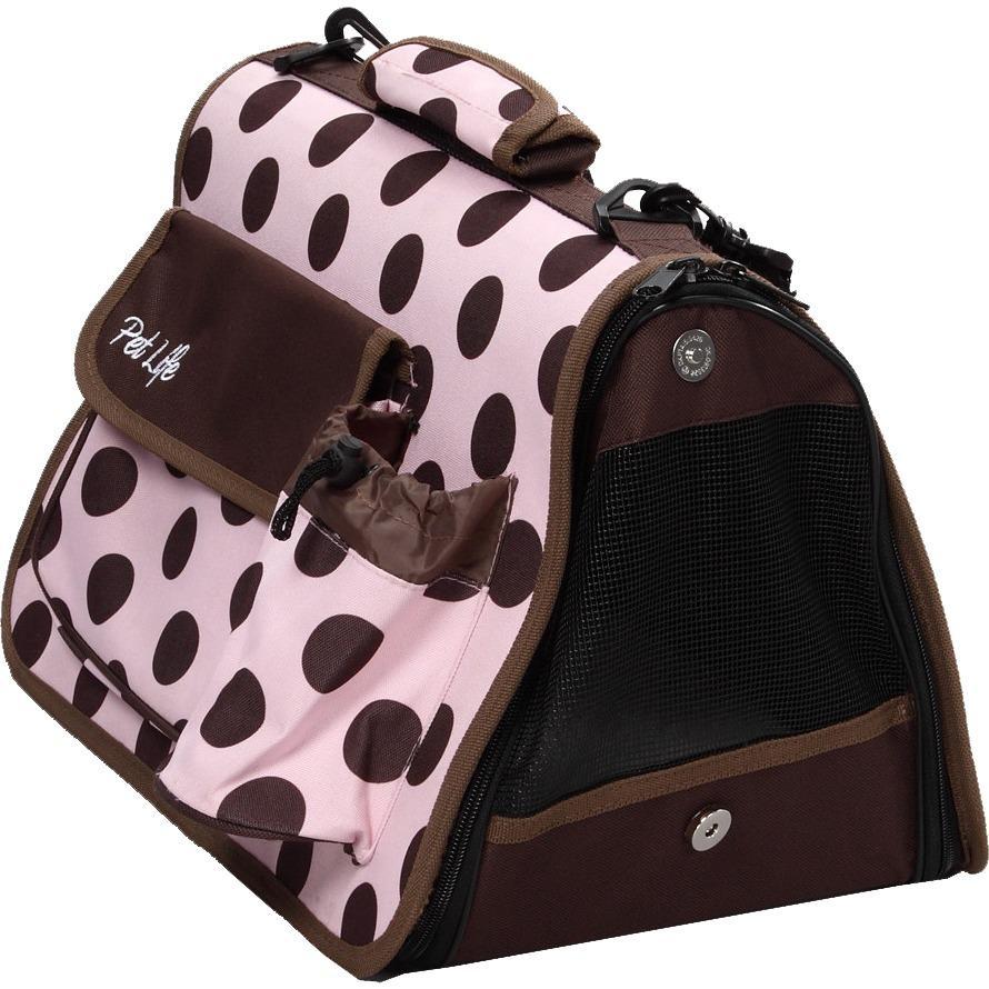 Folding Zippered Pet Carrier with Washable Sherpa Pad