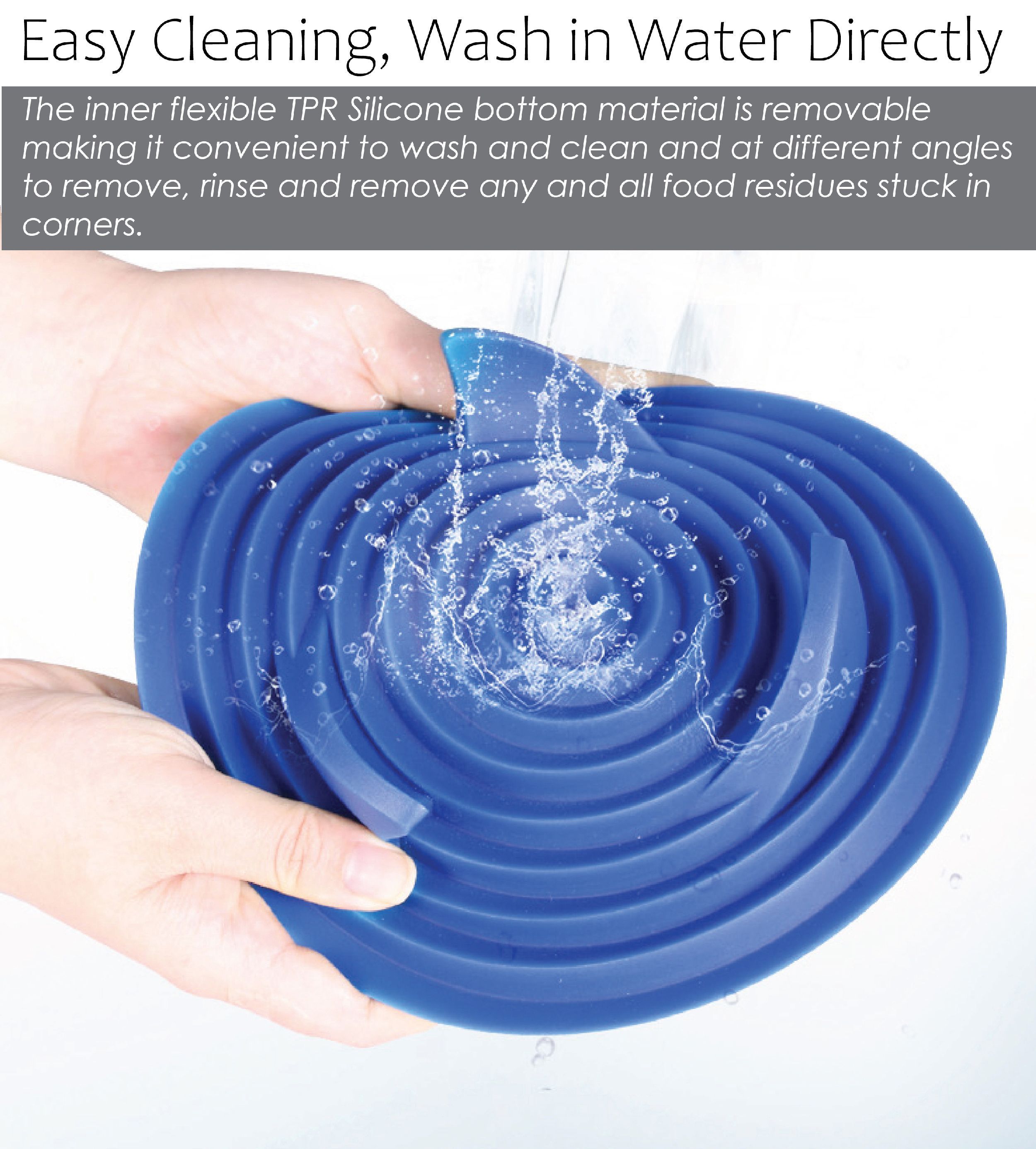 Modern Slow Feeder Bowl with Removable Silicone Insert