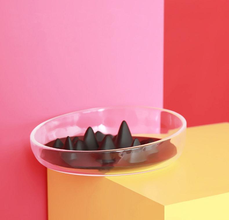 Modern Slow Feeder Bowl with Removable Silicone Insert