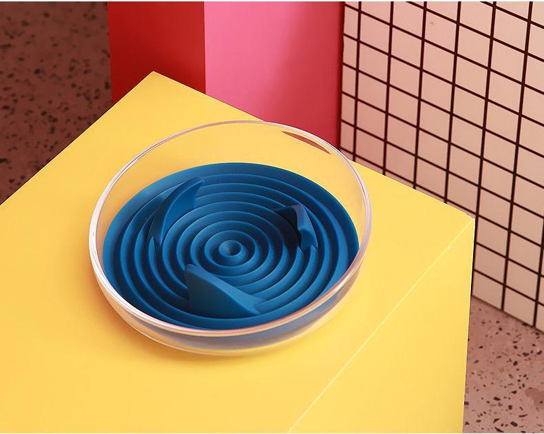 Modern Slow Feeder Bowl with Removable Silicone Insert
