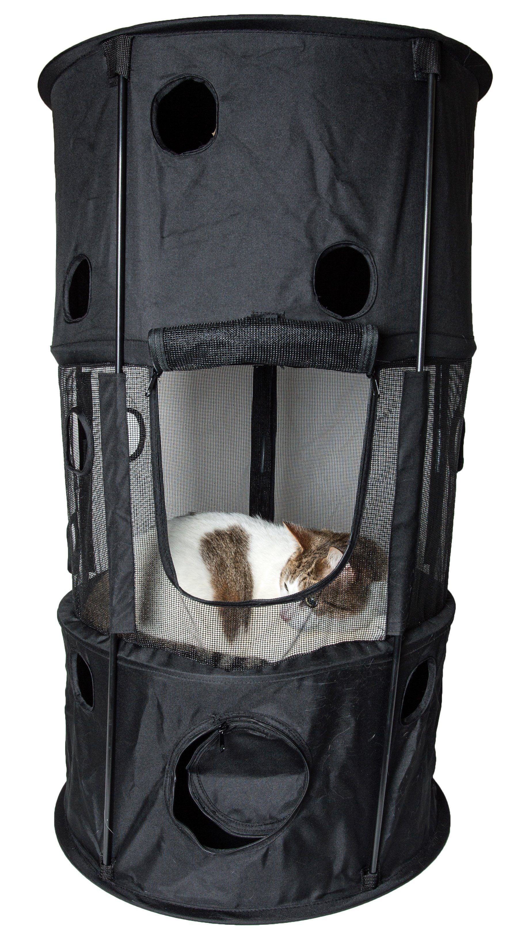 Climbertree Collapsible Travel Cat House, Two-Level Design