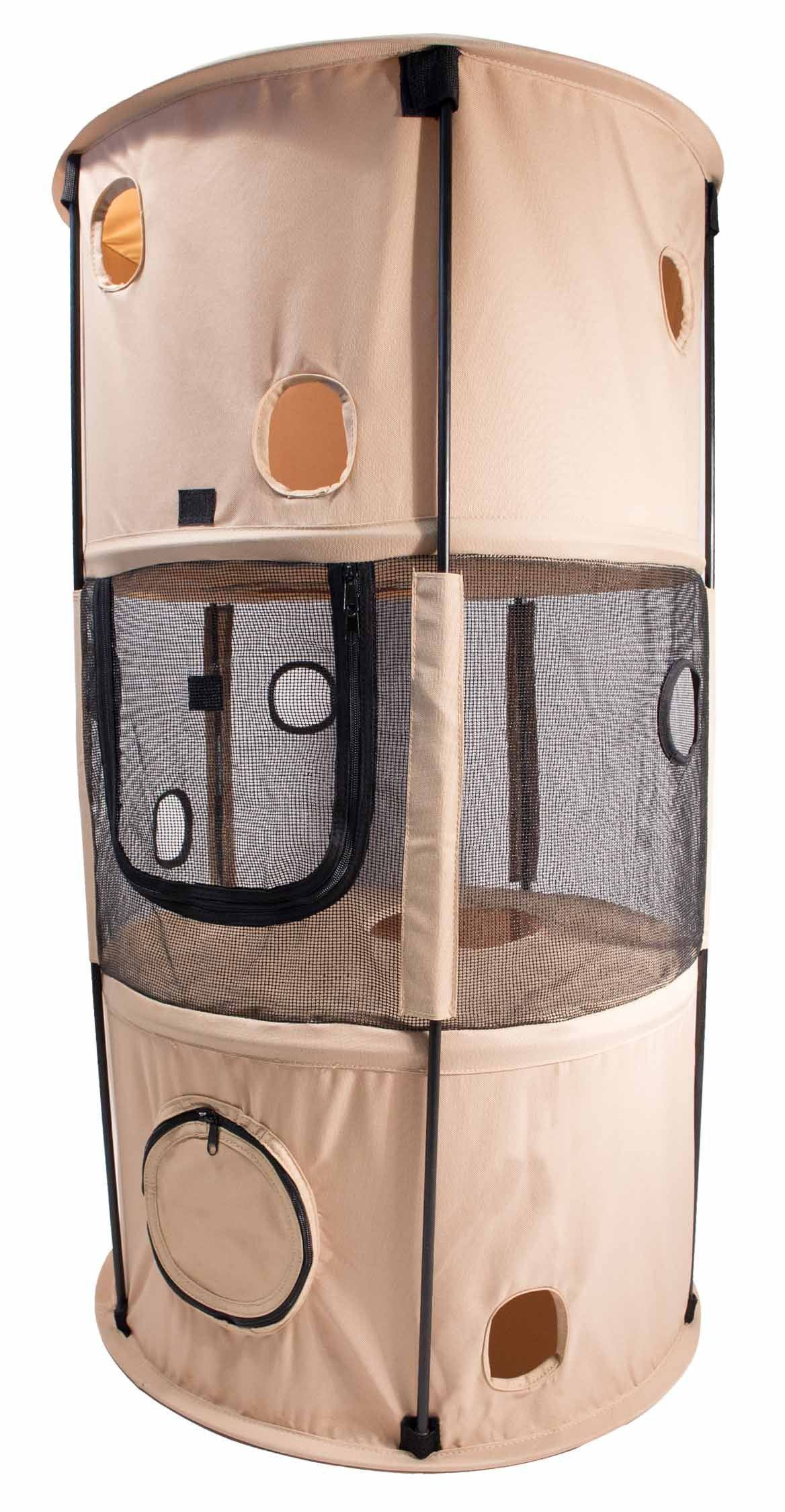 Climbertree Collapsible Travel Cat House, Two-Level Design