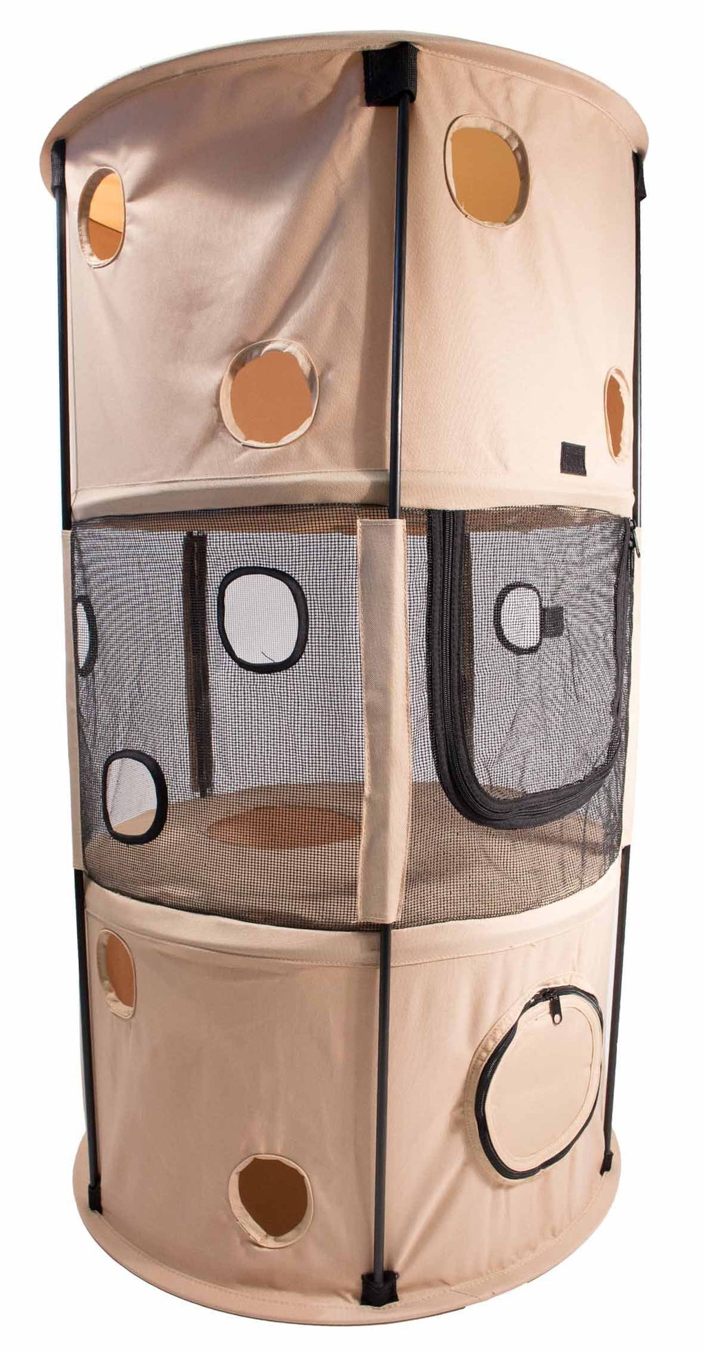 Climbertree Collapsible Travel Cat House, Two-Level Design