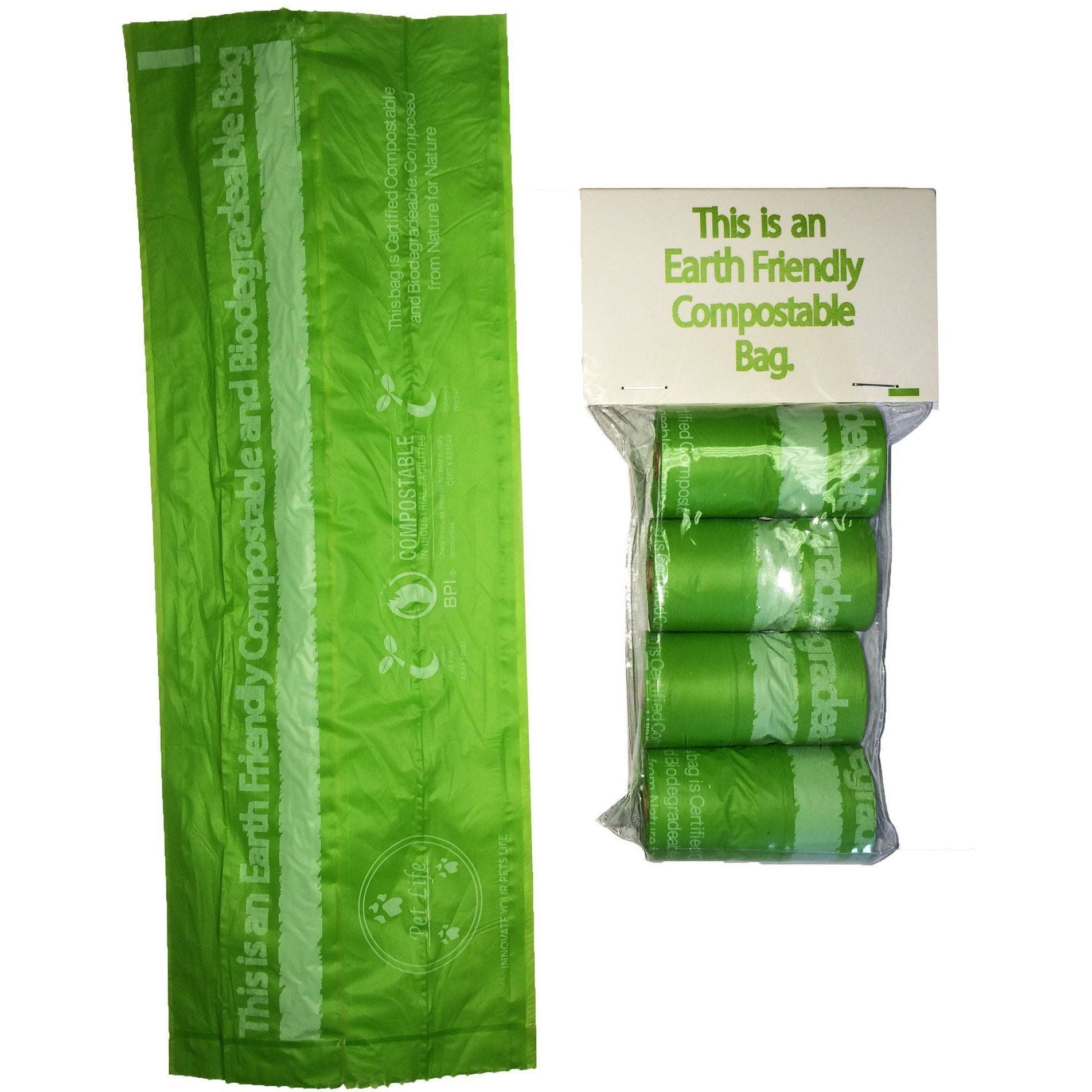Compostable Dog Waste Bags with Dispenser – 2 Rolls (30 Bags)