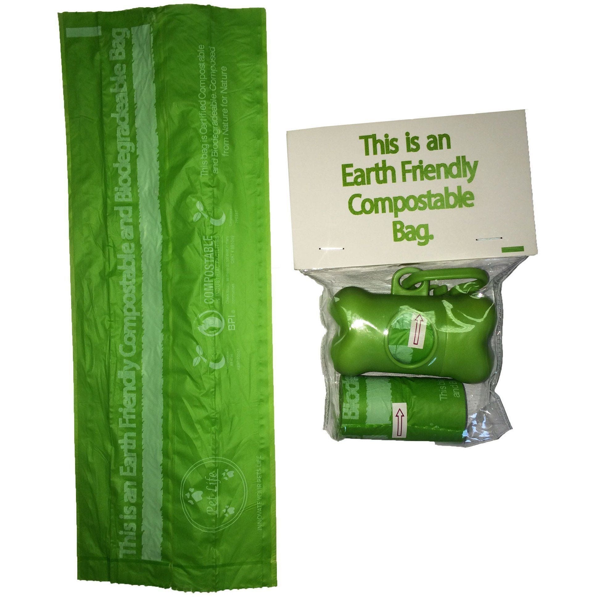 Compostable Dog Waste Bags with Dispenser – 2 Rolls (30 Bags)