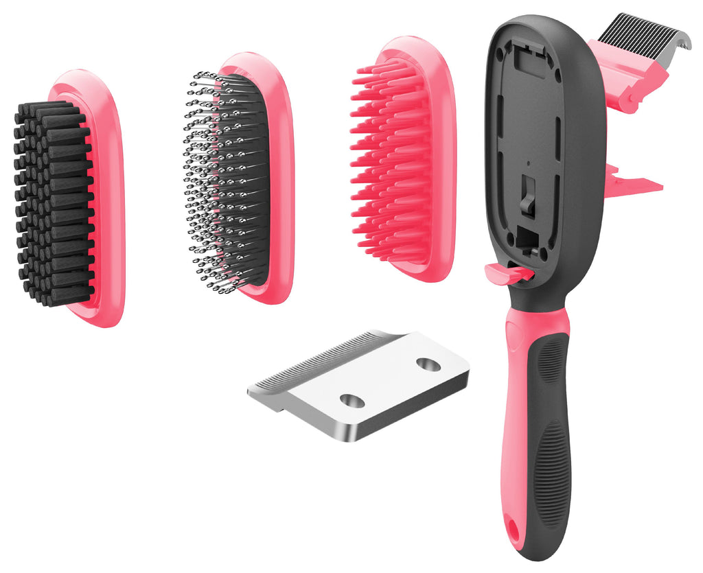 5-in-1 Interchangeable Grooming Tool for Dogs and Cats
