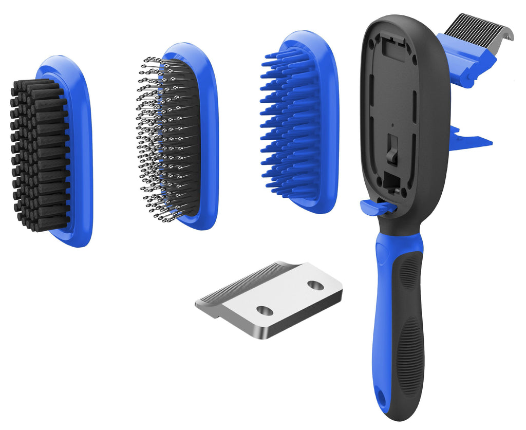 5-in-1 Interchangeable Grooming Tool for Dogs and Cats