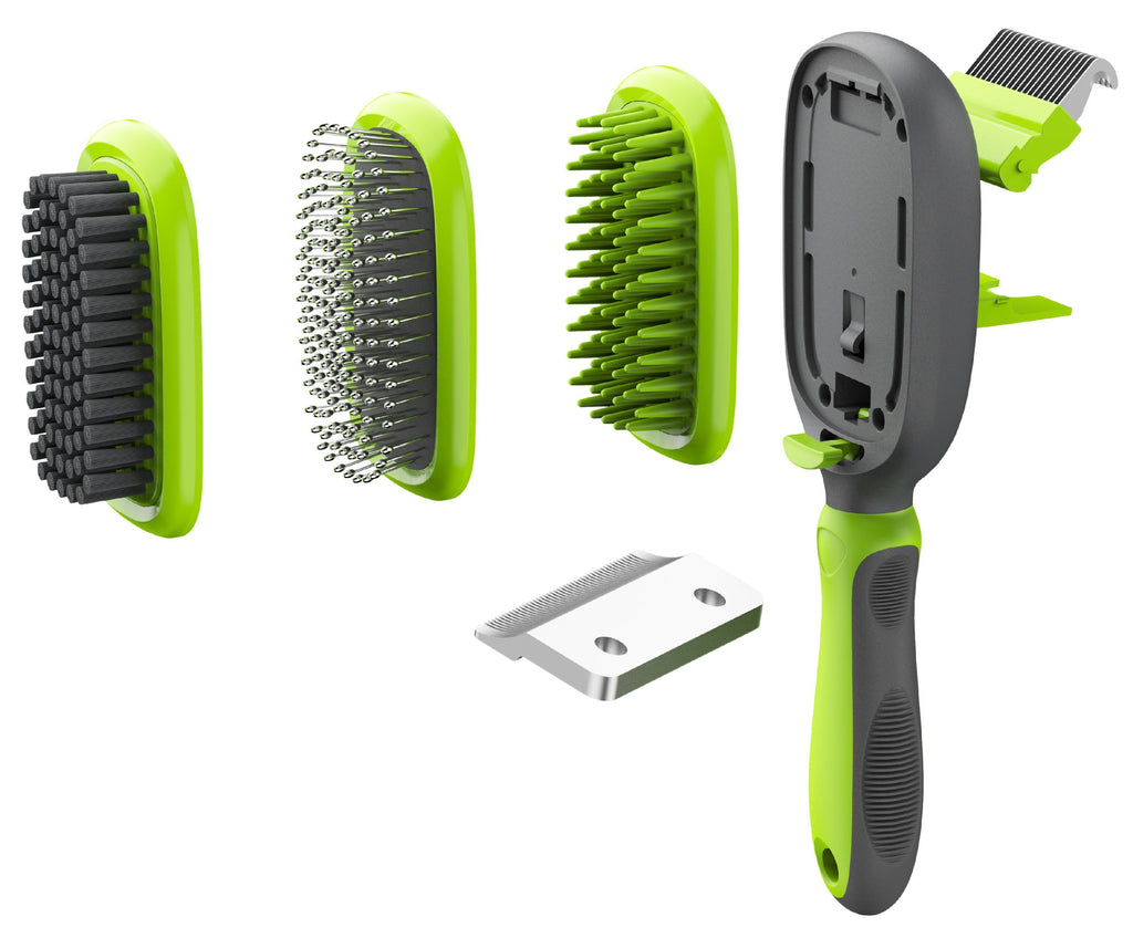 5-in-1 Interchangeable Grooming Tool for Dogs and Cats