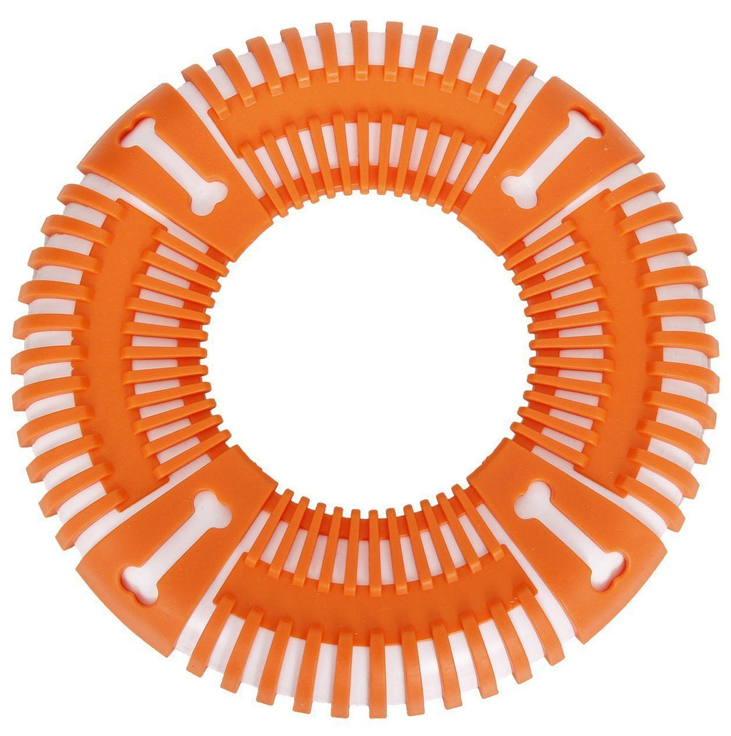 Flex Bark Training Frisbee, Flexible TPR Dog Toy, 9.44-Inch