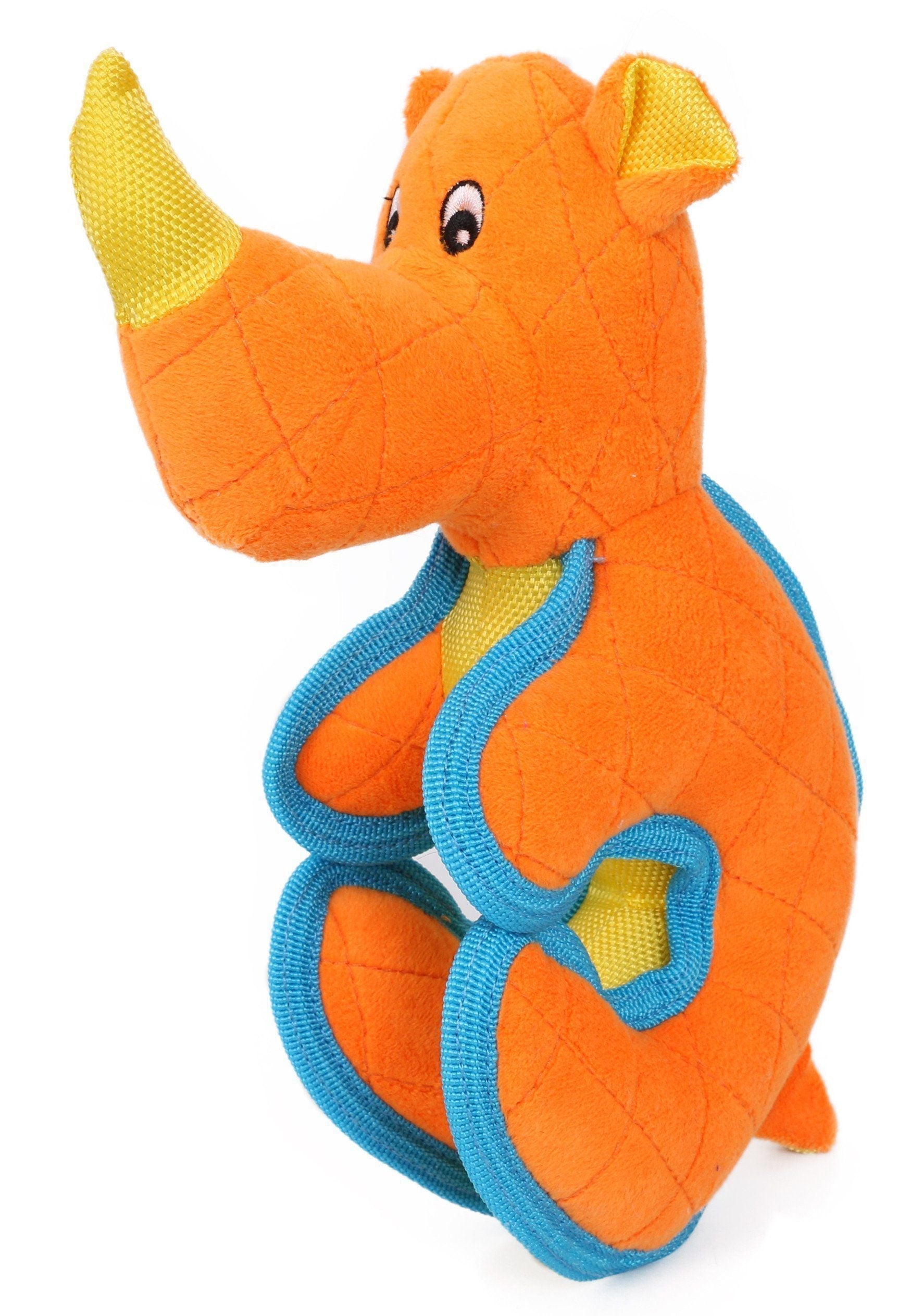 Dino-Funimal Quilted Nylon Plush Squeaker Dog Toy, 9"
