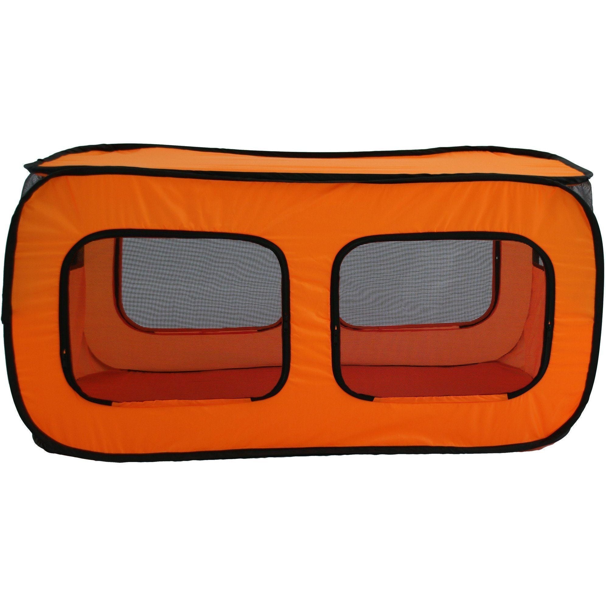 Dual Mesh Window Collapsible Pet Tent for Large or Multiple Pets