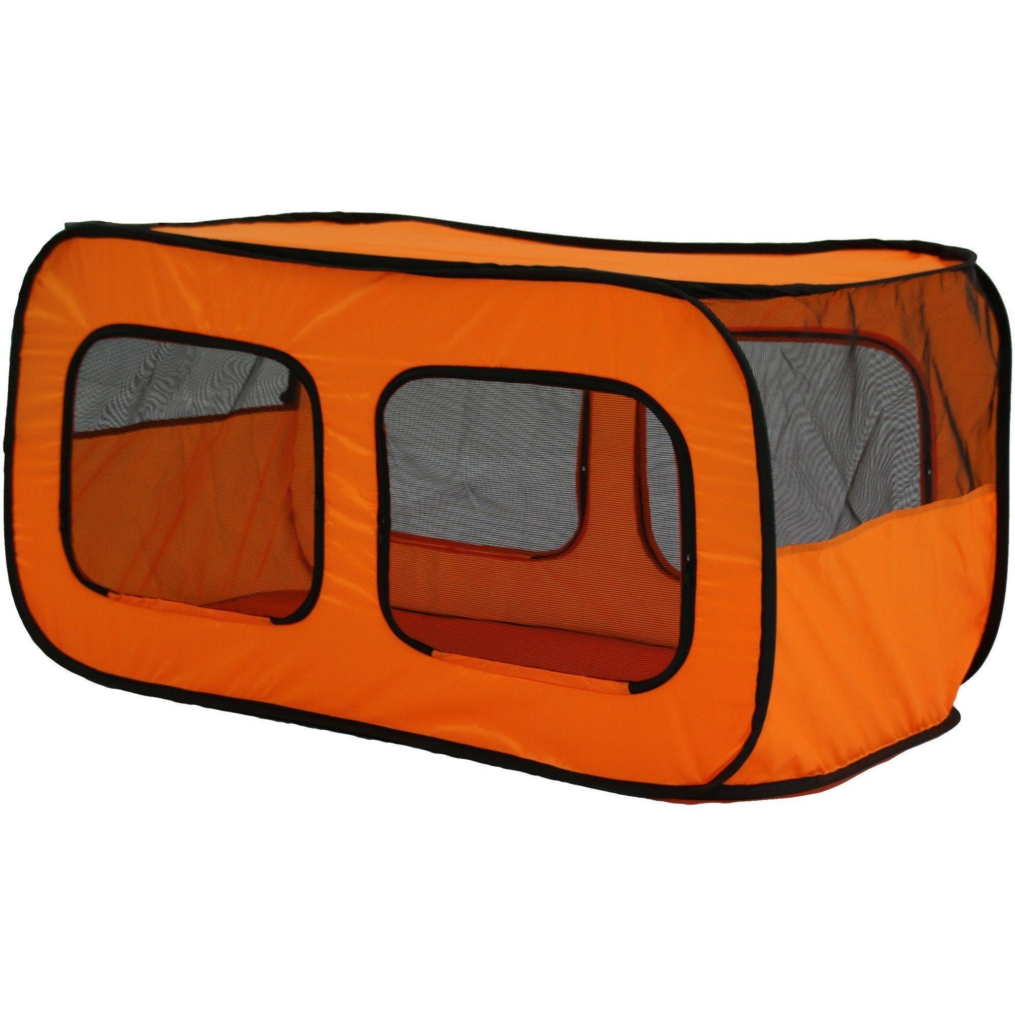 Dual Mesh Window Collapsible Pet Tent for Large or Multiple Pets