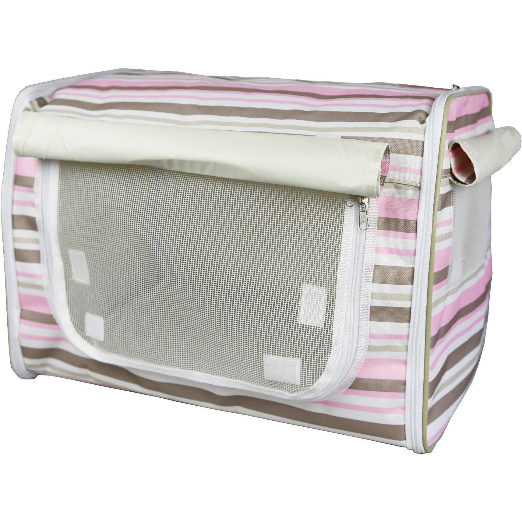 Collapsible Wire-Framed Dog Crate with Reversible Cushion