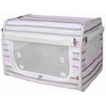 Collapsible Wire-Framed Dog Crate with Reversible Cushion
