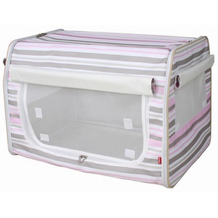 Collapsible Wire-Framed Dog Crate with Reversible Cushion