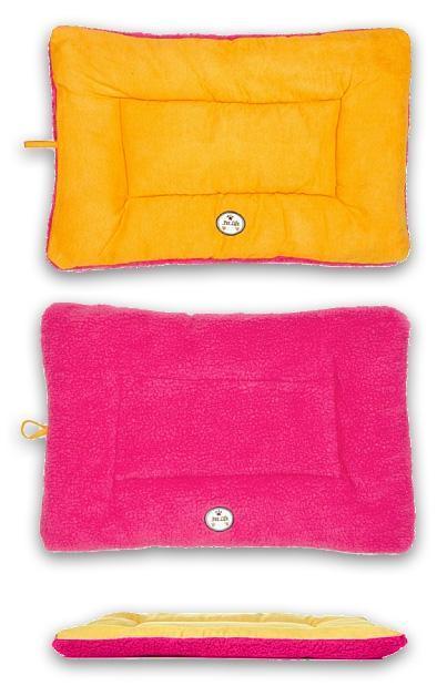 Reversible Eco-Paw Pet Bed Mat with Fleece and Polyester-Cotton