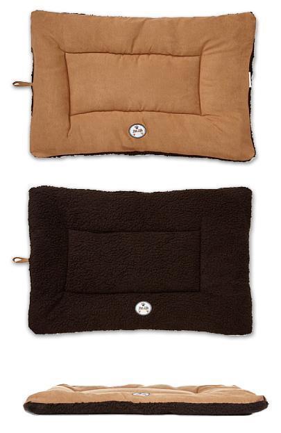 Reversible Eco-Paw Pet Bed Mat with Fleece and Polyester-Cotton