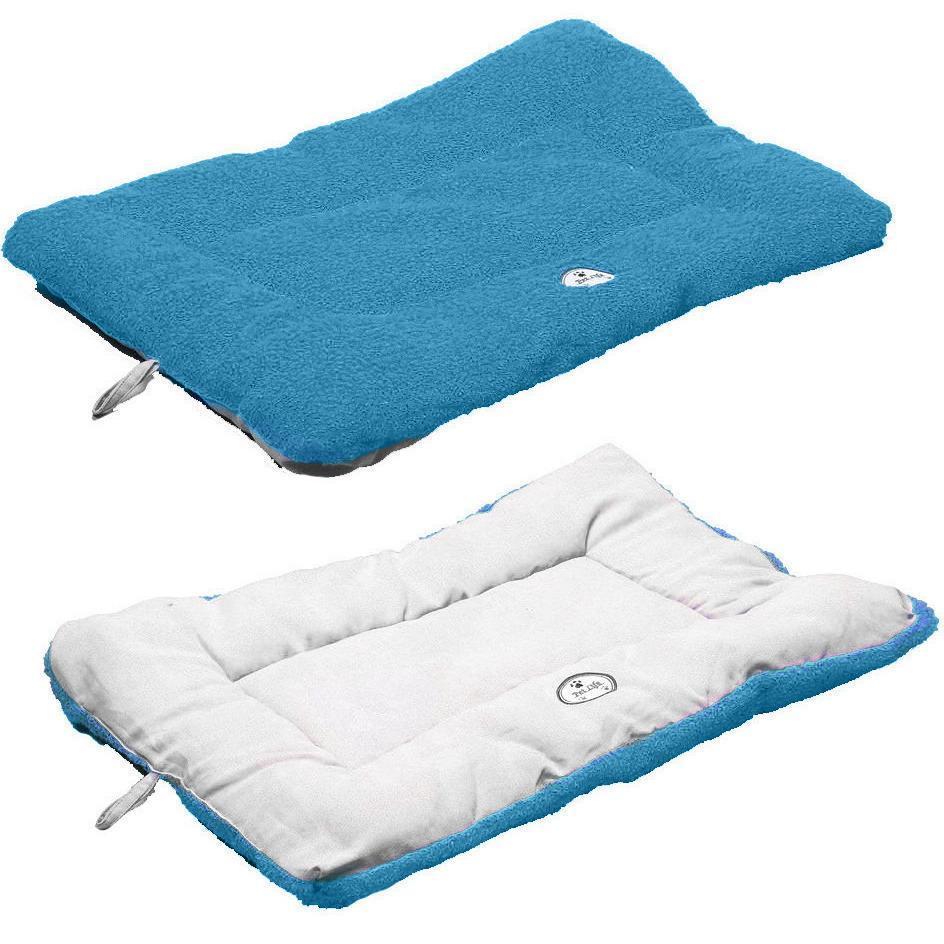 Reversible Eco-Paw Pet Bed Mat with Fleece and Polyester-Cotton