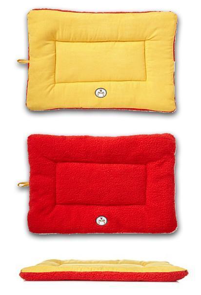 Reversible Eco-Paw Pet Bed Mat with Fleece and Polyester-Cotton