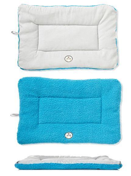 Reversible Eco-Paw Pet Bed Mat with Fleece and Polyester-Cotton