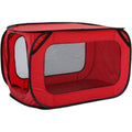 Rectangular Mesh Canvas Collapsible Pet Tent with Carrying Case