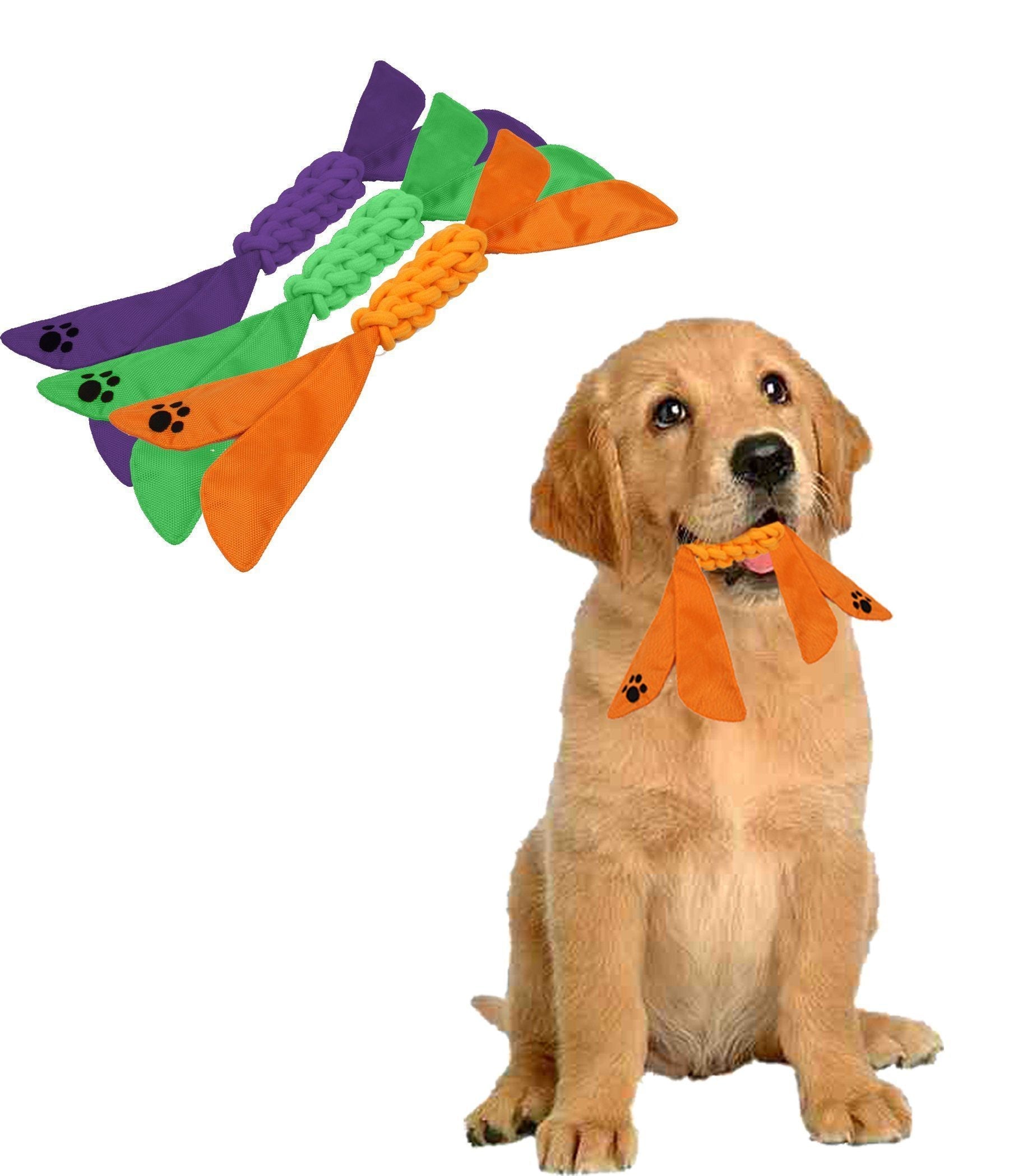 Extreme Twist Jute and Nylon Squeak Dog Toy