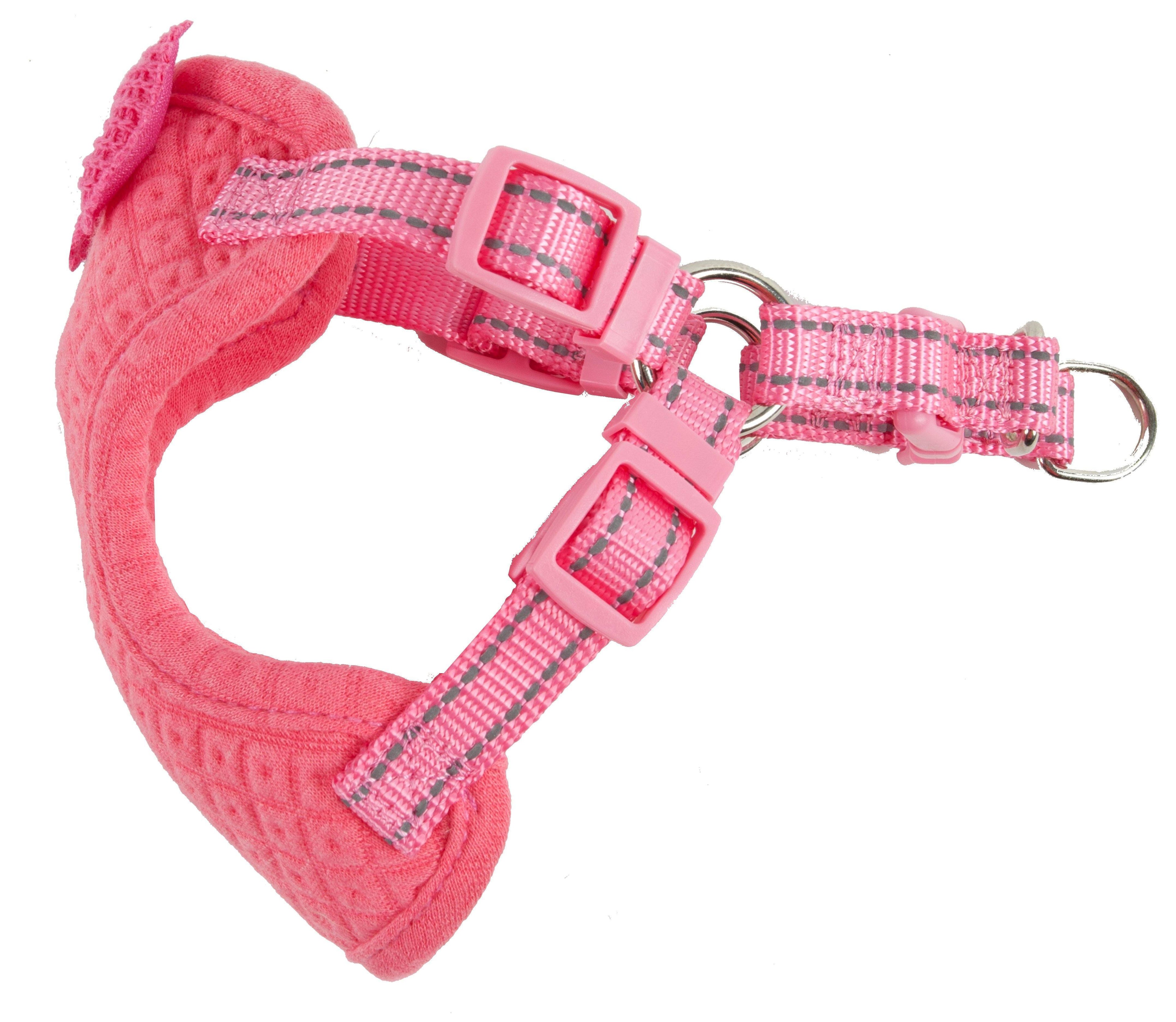 Flam-Bowyant Mesh Adjustable Dog Harness with Bow Tie