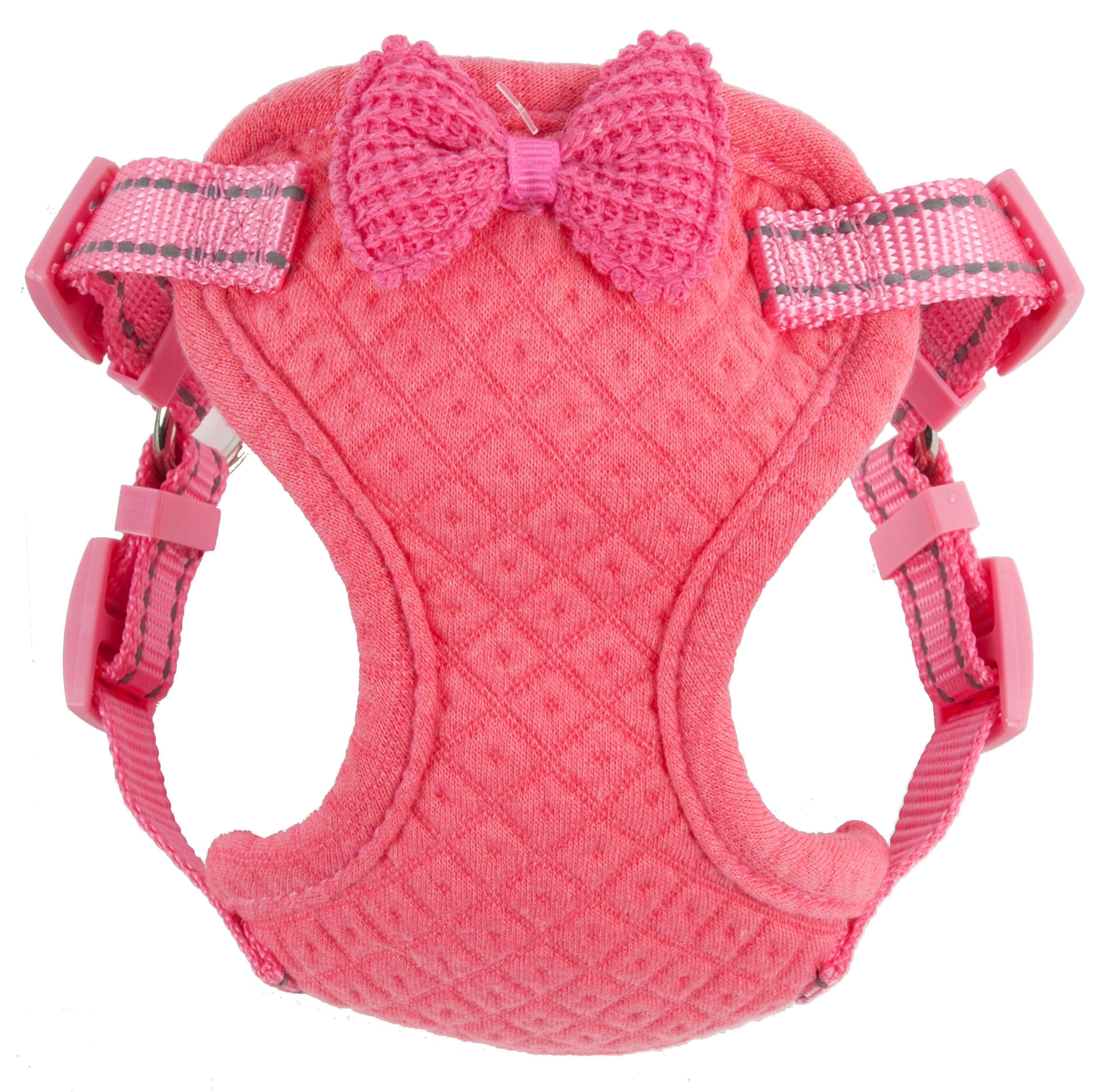 Flam-Bowyant Mesh Adjustable Dog Harness with Bow Tie
