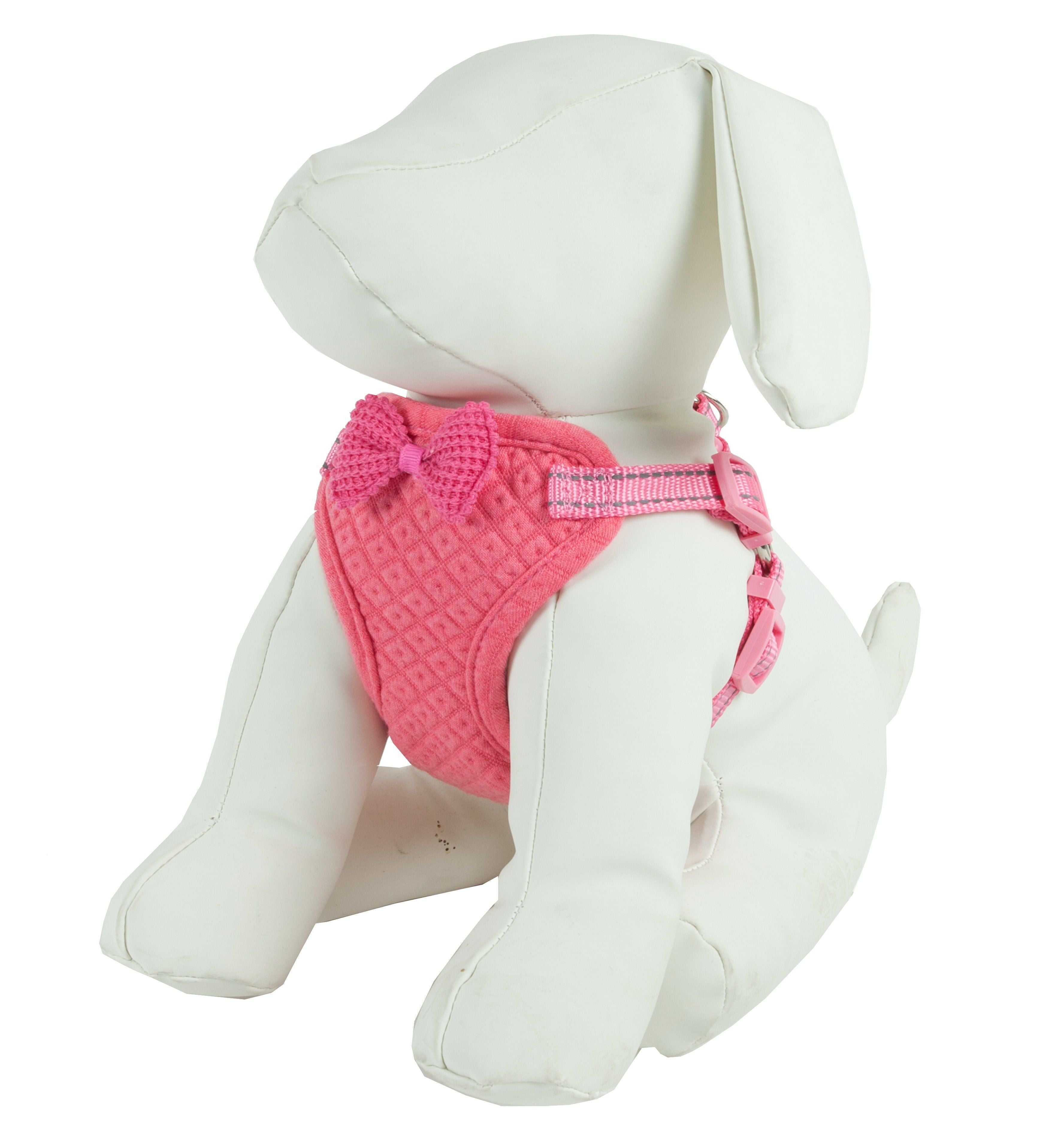 Flam-Bowyant Mesh Adjustable Dog Harness with Bow Tie