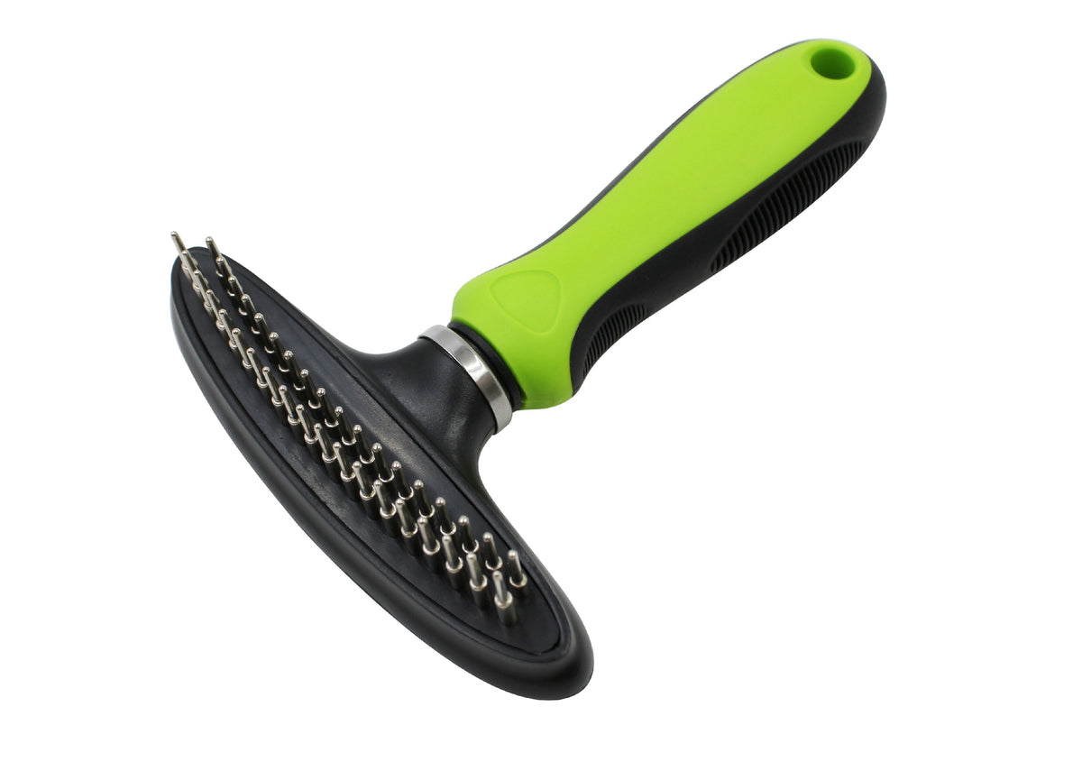 Flex Series Dual-Row Rake Comb for Medium to Long Haired Pets