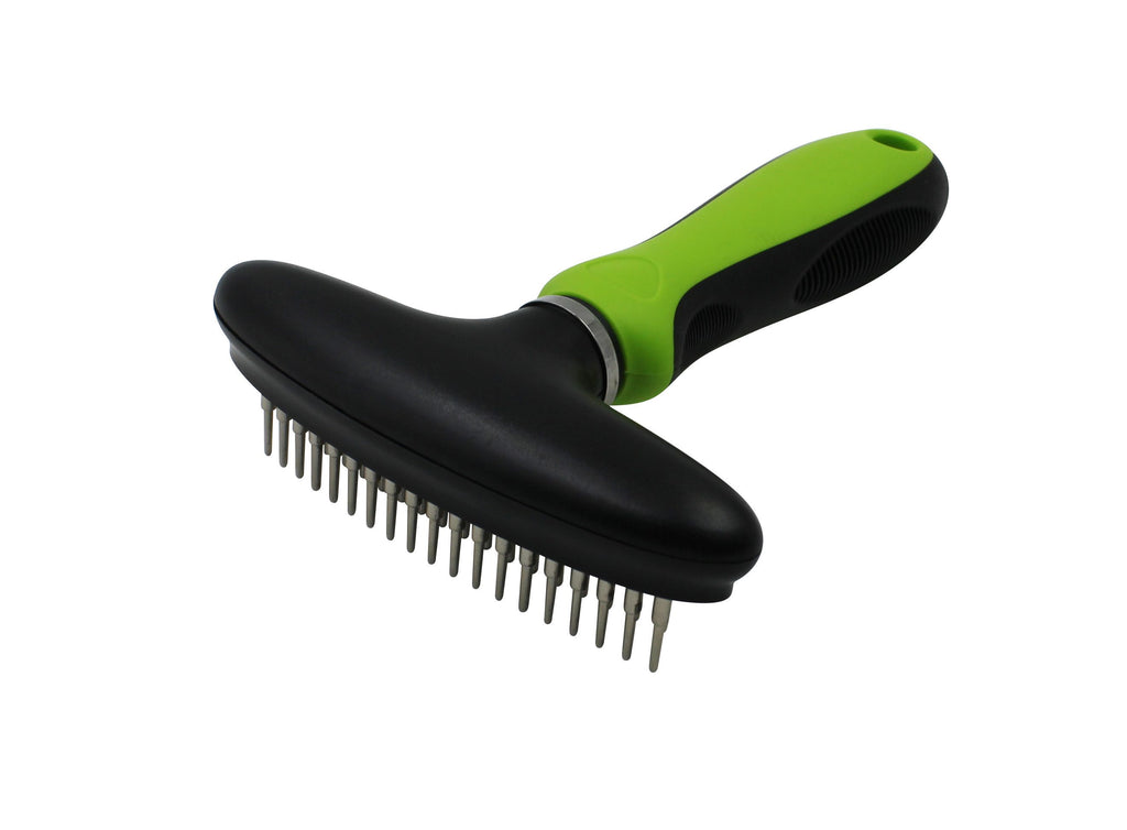 Flex Series Dual-Row Rake Comb for Medium to Long Haired Pets