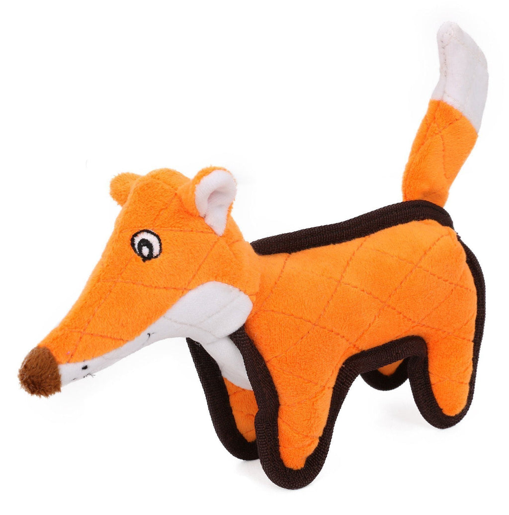 Animated Quilted Plush Dog Toy with Squeaker, 7.87"