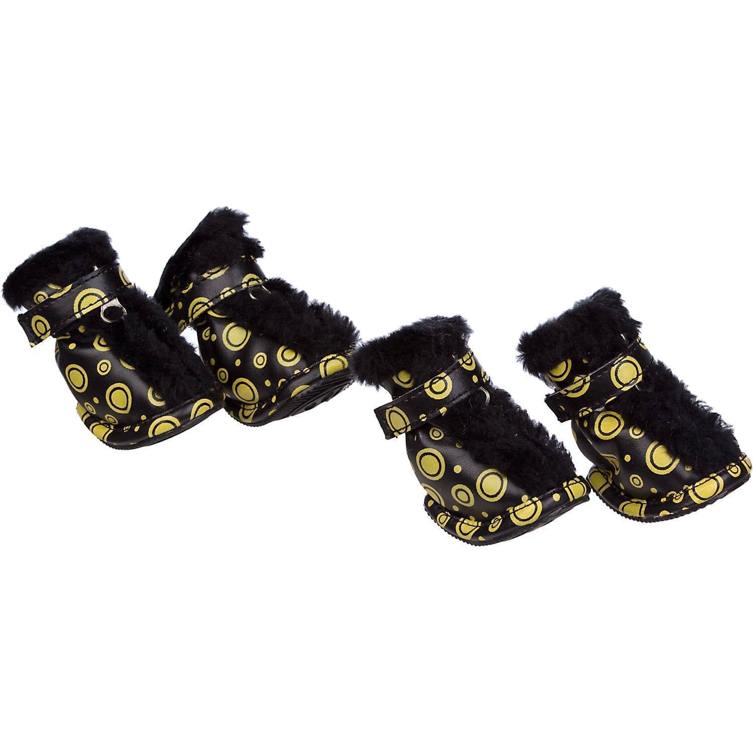 Waterproof Dog Boots with Thinsulate and Faux Fur Lining