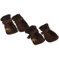 Supportive Suede Dog Boots with Faux Fur and Thinsulate Lining