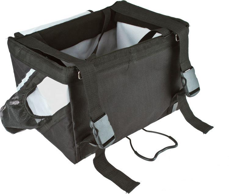 Collapsible Bike Carrier for Small Dogs and Puppies, Front Handlebar Mount