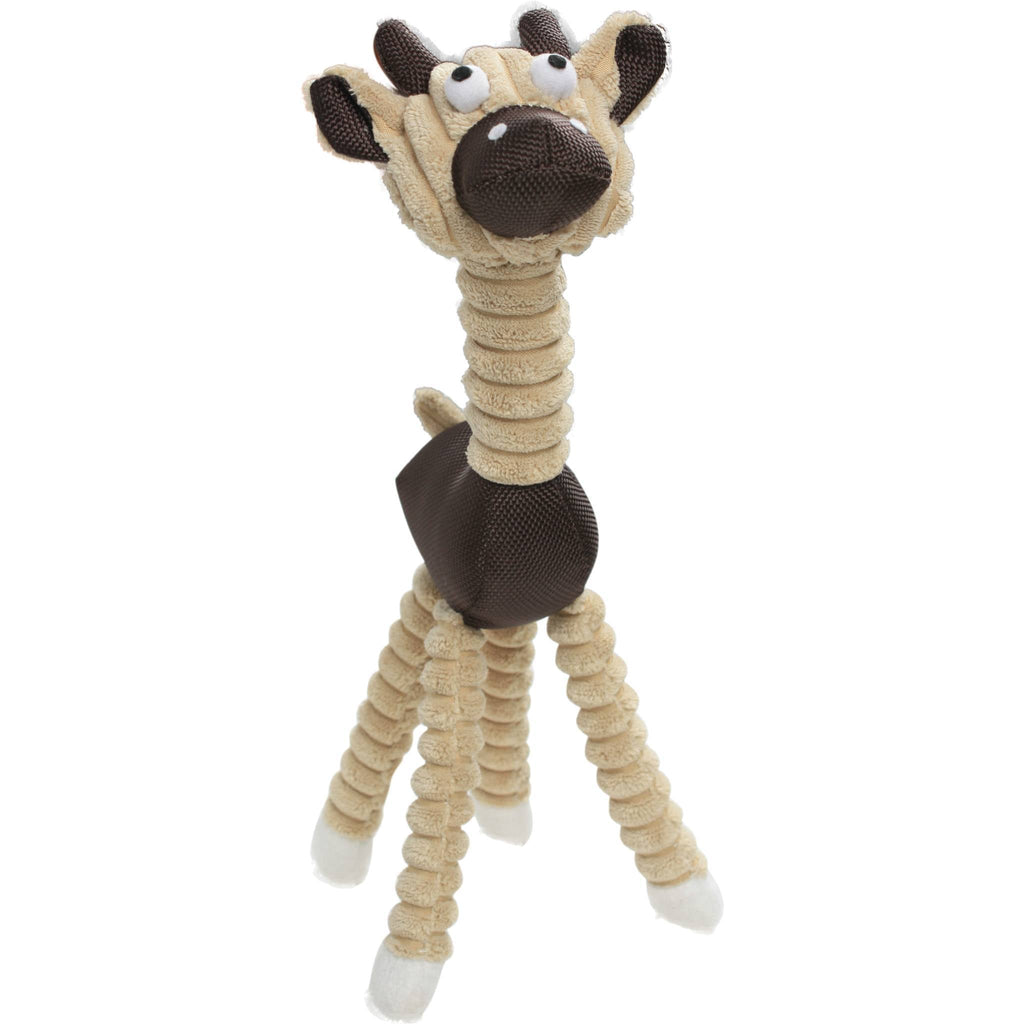 Jute Rope Giraffe and Cow Dog Toy with Squeaker
