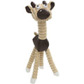 Jute Rope Giraffe and Cow Dog Toy with Squeaker