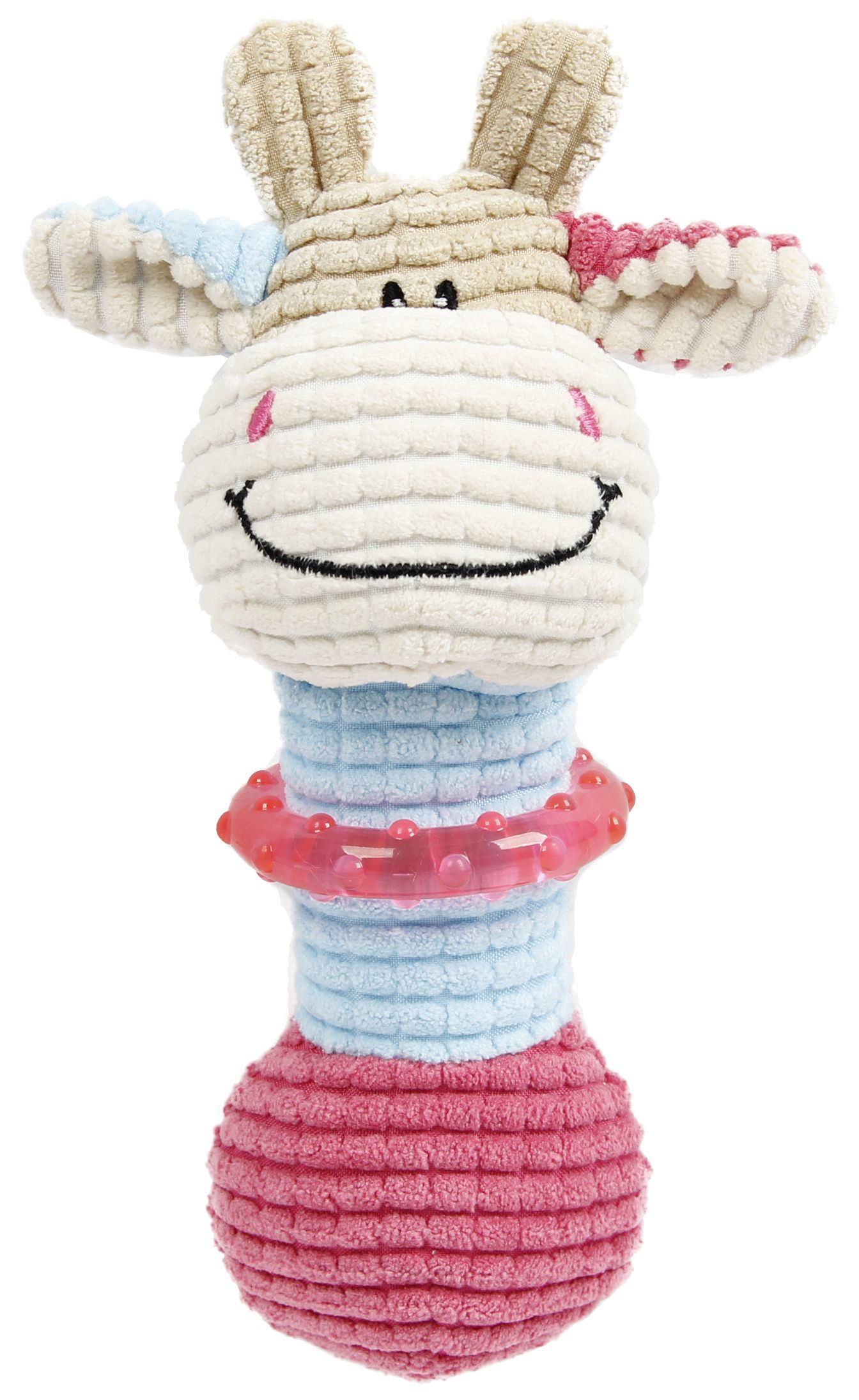 Giraffe-Cow Plush Squeaking Teething Toy for Puppies and Kittens