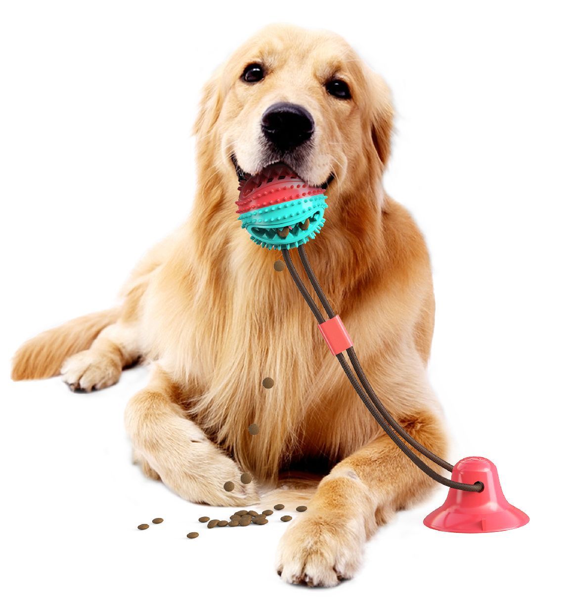 Grip N' Play Treat Dispensing Suction Cup Dog Toy, 16.9"