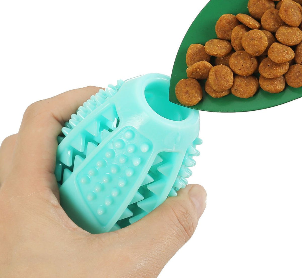 Treat-Dispensing Suction Cup Football Dog Toy with Dual Ropes